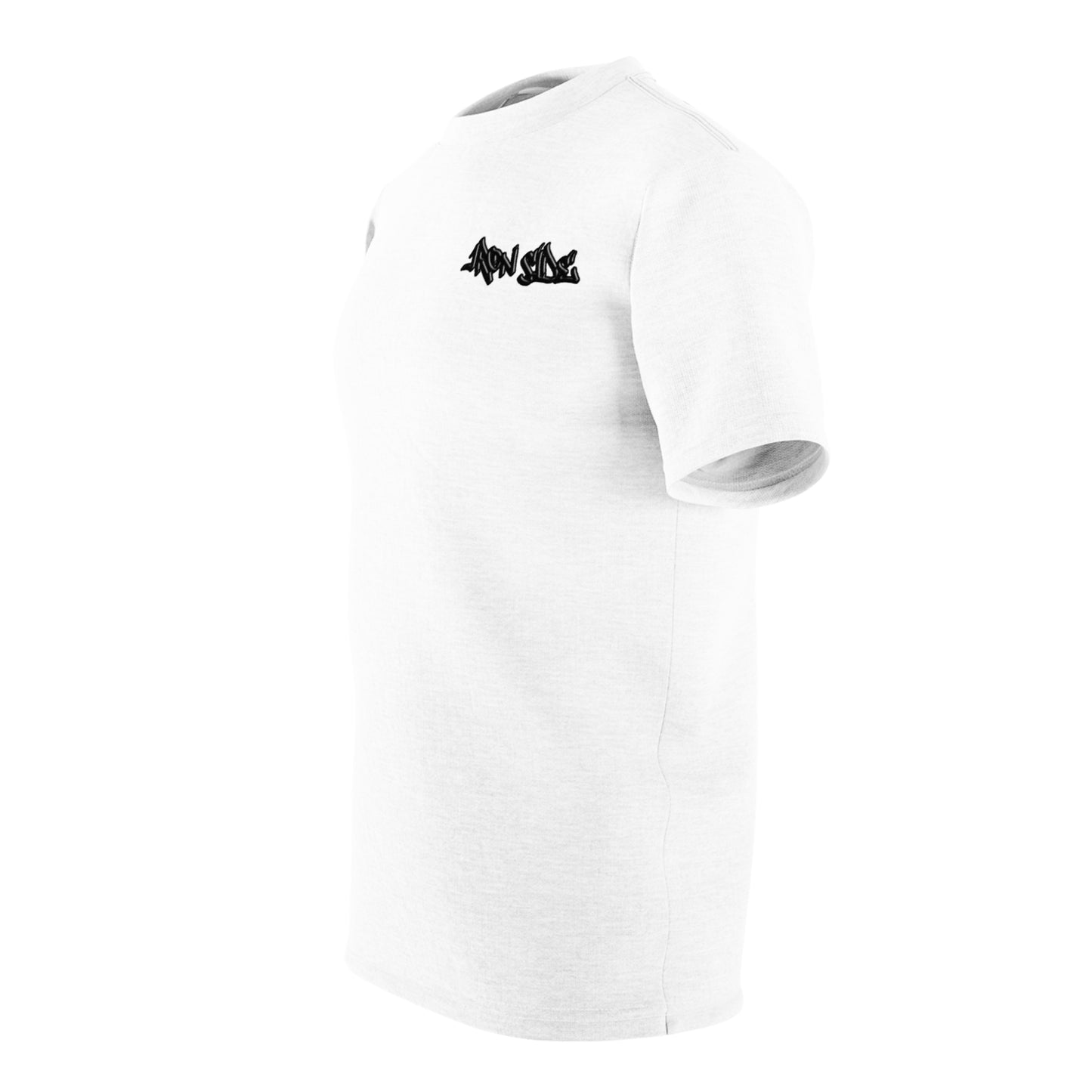IRON SIDE WHITE T-SHIRT BLACK GRAFFITI DESIGN