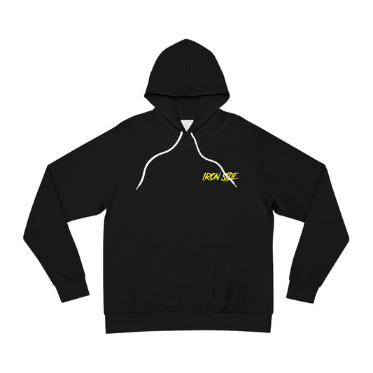 IRONSIDE HOODIE YELLOW TEXT DESIGN