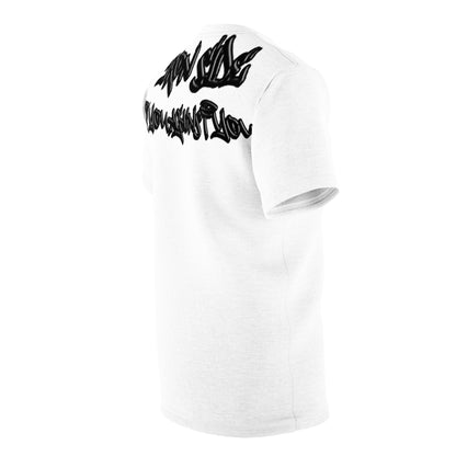 IRON SIDE WHITE T-SHIRT BLACK GRAFFITI DESIGN