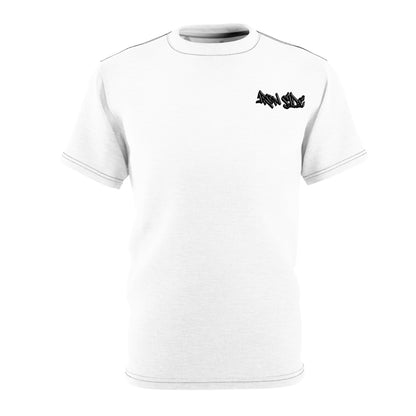 IRON SIDE WHITE T-SHIRT BLACK GRAFFITI DESIGN